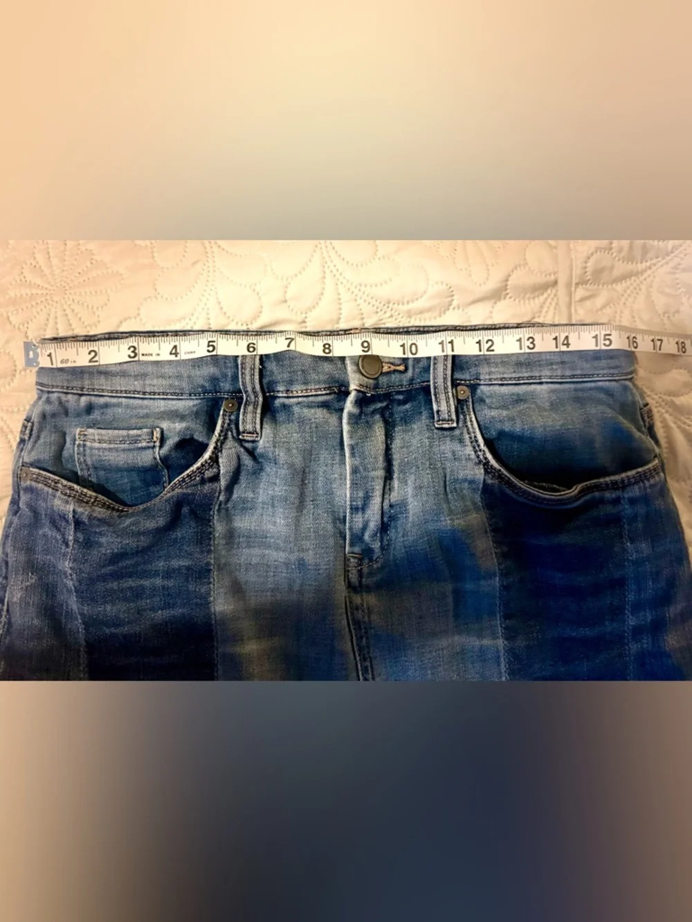 BlankNYC Patchwork Denim Pencil Skirt. Size 29 - Picture 5 of 6